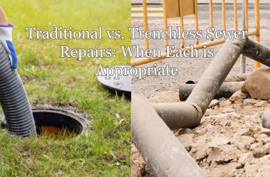 Traditional vs. Trenchless Sewer Repairs When Each is Appropriate